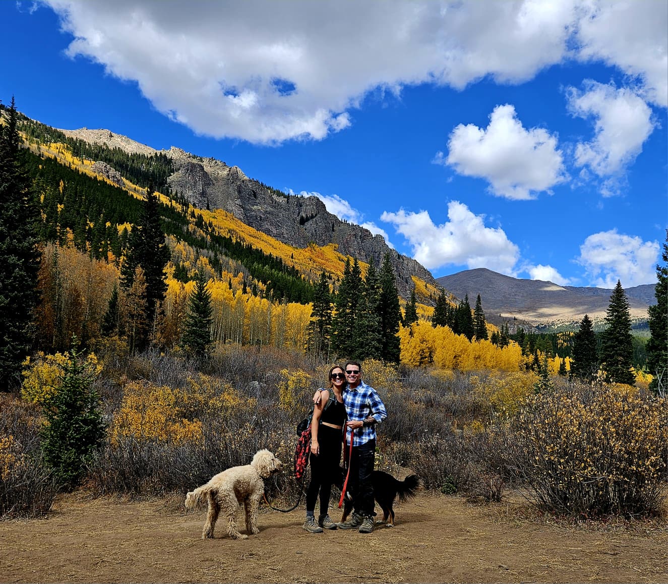Nick and Roscoe in the mountains